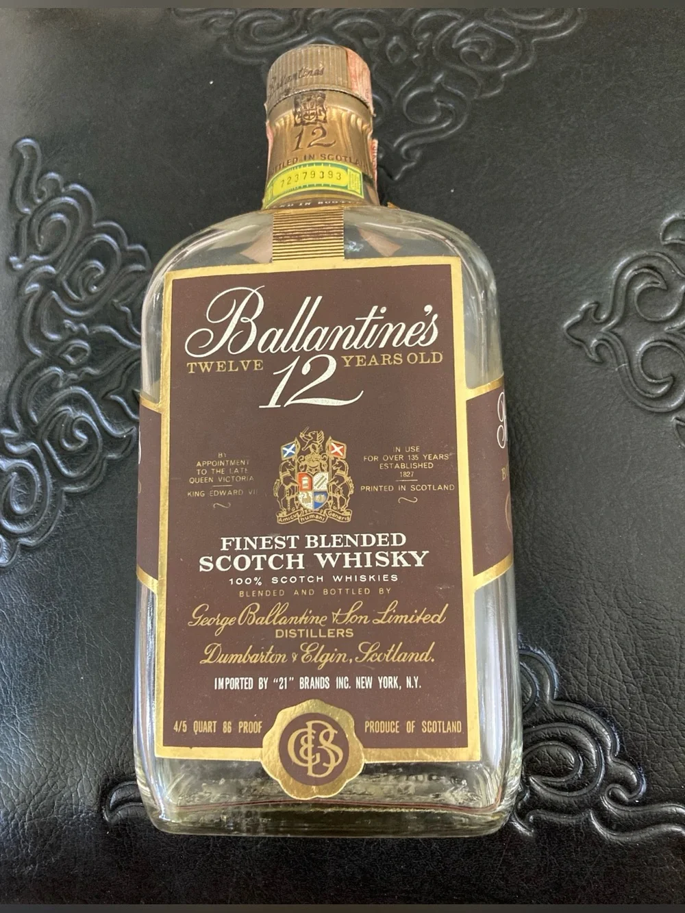 Ballantine's 12 Year Blended Scotch Whisky - vintage EMPTY bottle